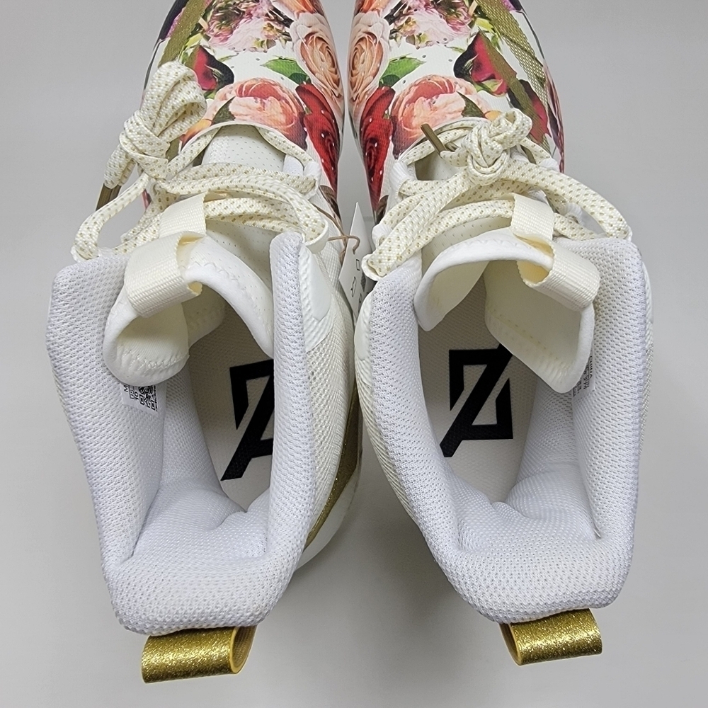 Adidas Adizero Chaos Football Cleats Off White/Gold/Floral Unisex Men 10/Wmns 11 - Picture 10 of 12